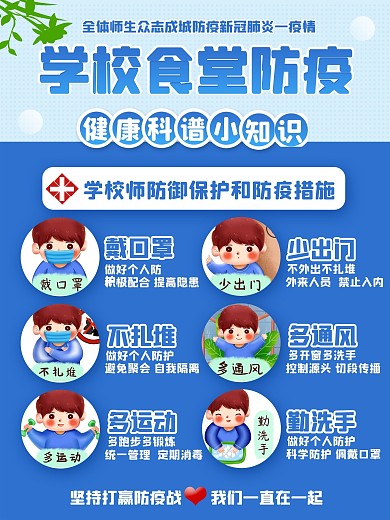 学校防疫宣传疫情海报