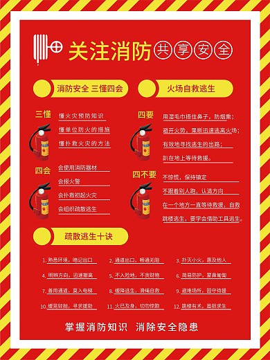 消防安全防火意识宣传海报