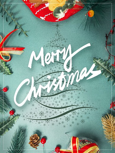 圣诞节平安夜节日宣传海报