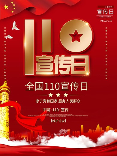 全国110宣传日宣传海报