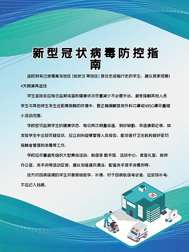 新冠肺炎病毒防控指南海报公益海报室外海报