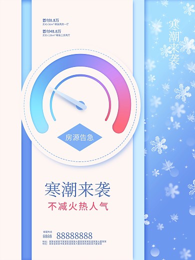 寒潮来了地产海报