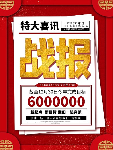 2021年会战报商业海报