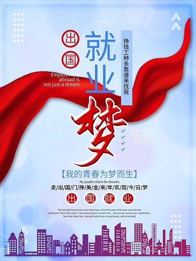 创新出国就业梦海报