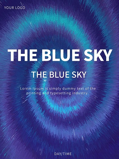 创意爆炸商业蓝色科技海报背景