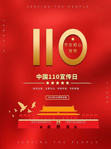 全国110宣传日宣传海报