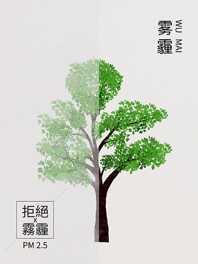 雾霾公益海报