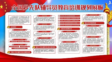 全国少先队辅导员教育培训规划展板