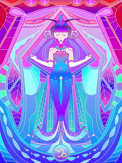 原创线性世界冷艳摩羯