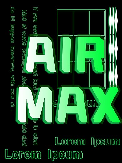 科技感绿色黑色海报