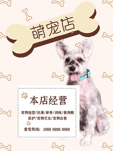 萌宠店海报设计
