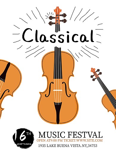 小提琴音乐会海报