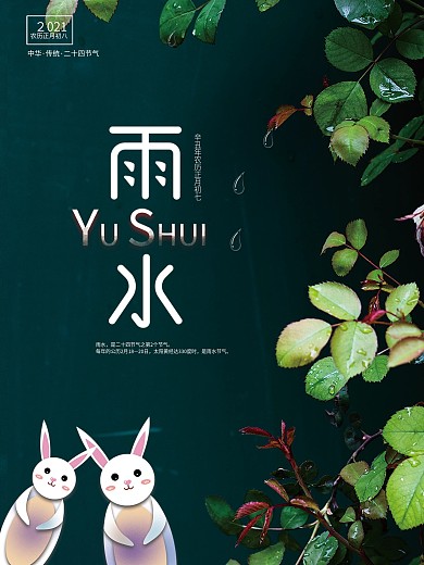 雨水之二十四节气海报