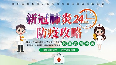 新冠肺炎防疫功略展板