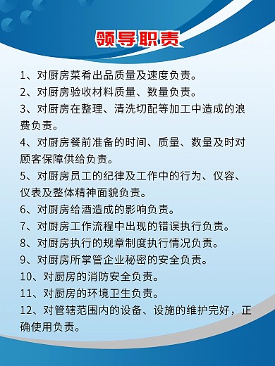 领导职责制度展板