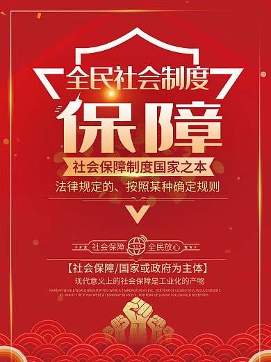 社会保障制度海报
