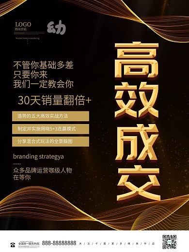 高端微商招商高效成交引流营销系列海报