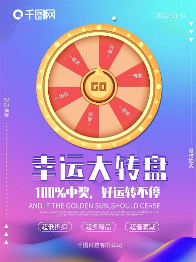 幸运大转盘抽奖海报
