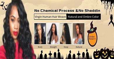 万圣节假发女装南瓜灯海报