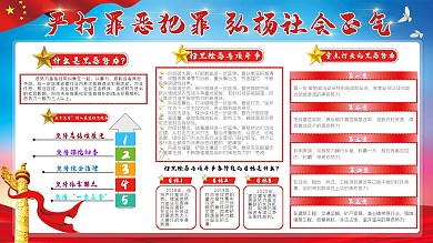 扫黑除恶宣传展板设计