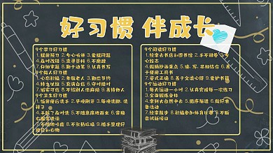 学校养成教育展板图片