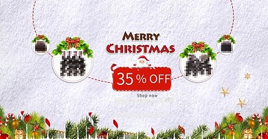 简约圣诞节假发海报