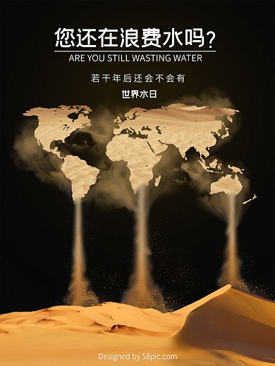 322世界水日公益海报