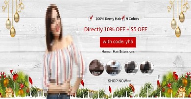 圣诞节假发女装海报