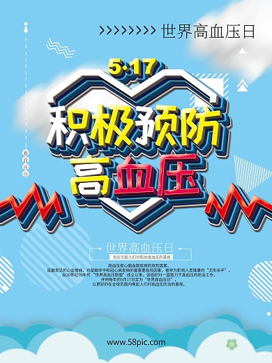 高血压预防知识宣传图片