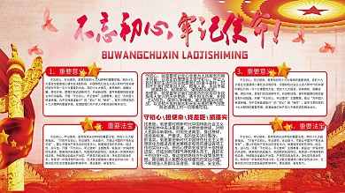 不忘初心牢记使命展板