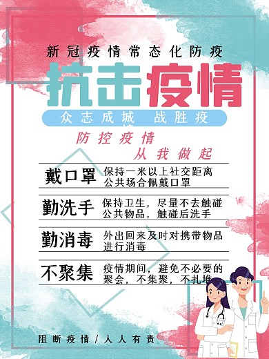 抗击疫情宣传海报
