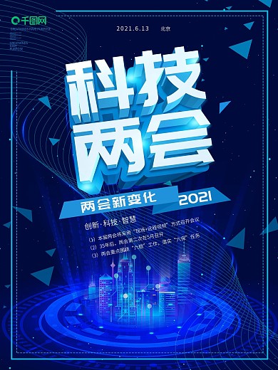 原创科技两会2020年两会新变化宣传海报