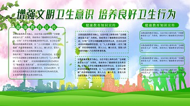 健康教育宣传社区公益展板