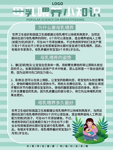 儿科医院母乳喂养科普海报