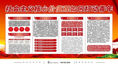 社会主义核心价值观教育文字展板