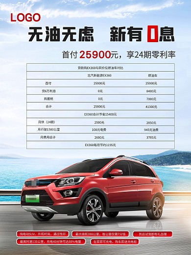 汽车海报宣传促销