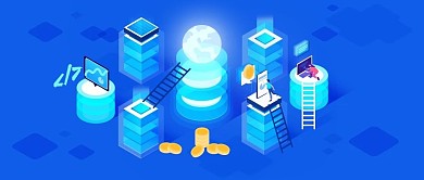 2.5d蓝色透气金融科技公众号封面