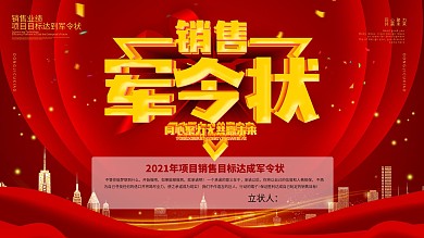 销售军令状展板