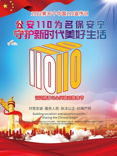 全国110宣传日宣传海报
