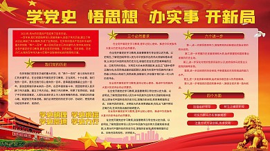 学党史悟思想办实事开新局党建百年宣传展板