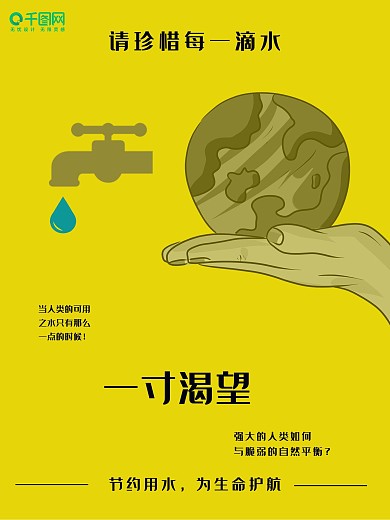 节约用水公益海报