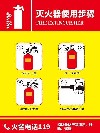 灭火器使用方法操作步骤