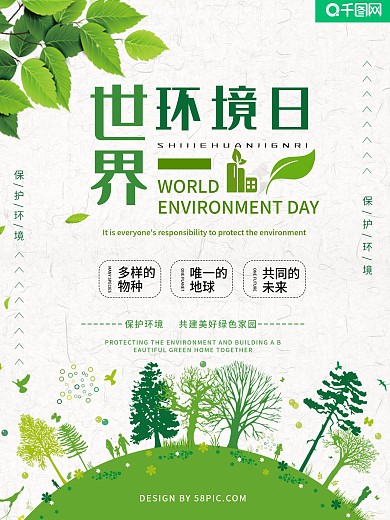 世界环境日环保宣传海报