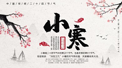传统节气小寒展板