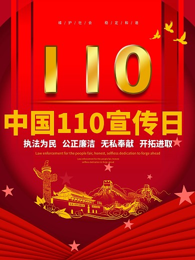 全国110宣传日宣传海报