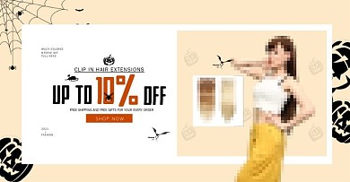 万圣节南瓜假发女装海报