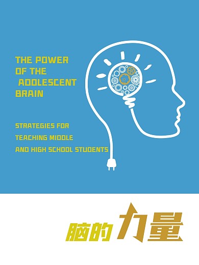 成人少年青少年脑的力量大脑图灯泡齿轮