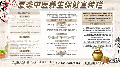 夏季中医养生保健知识宣传栏