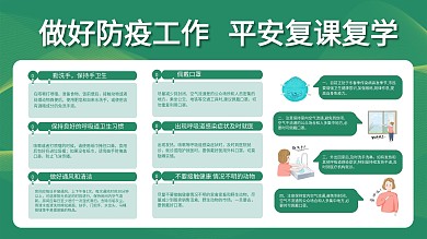绿色防疫宣传公益展板