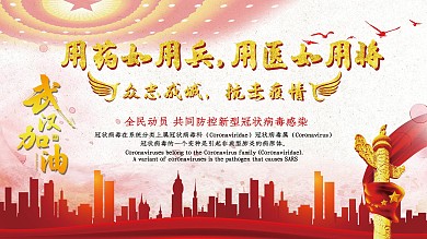 用药如用兵用医如用将防疫展板